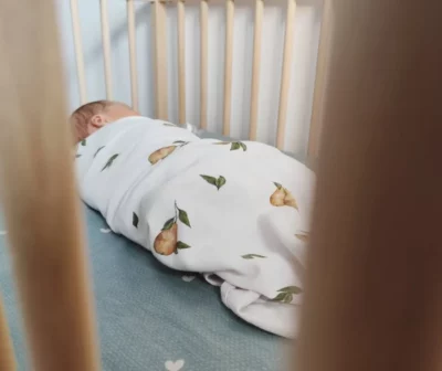 Otulacz/kocyk bambusowy dla noworodka i niemowlaka GRUSZKI