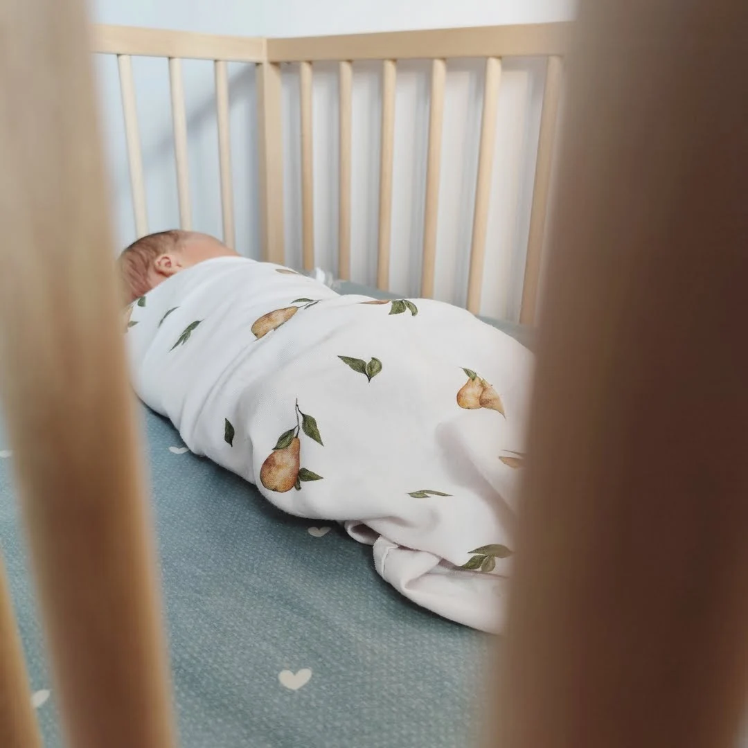 Otulacz/kocyk bambusowy dla noworodka i niemowlaka GRUSZKI